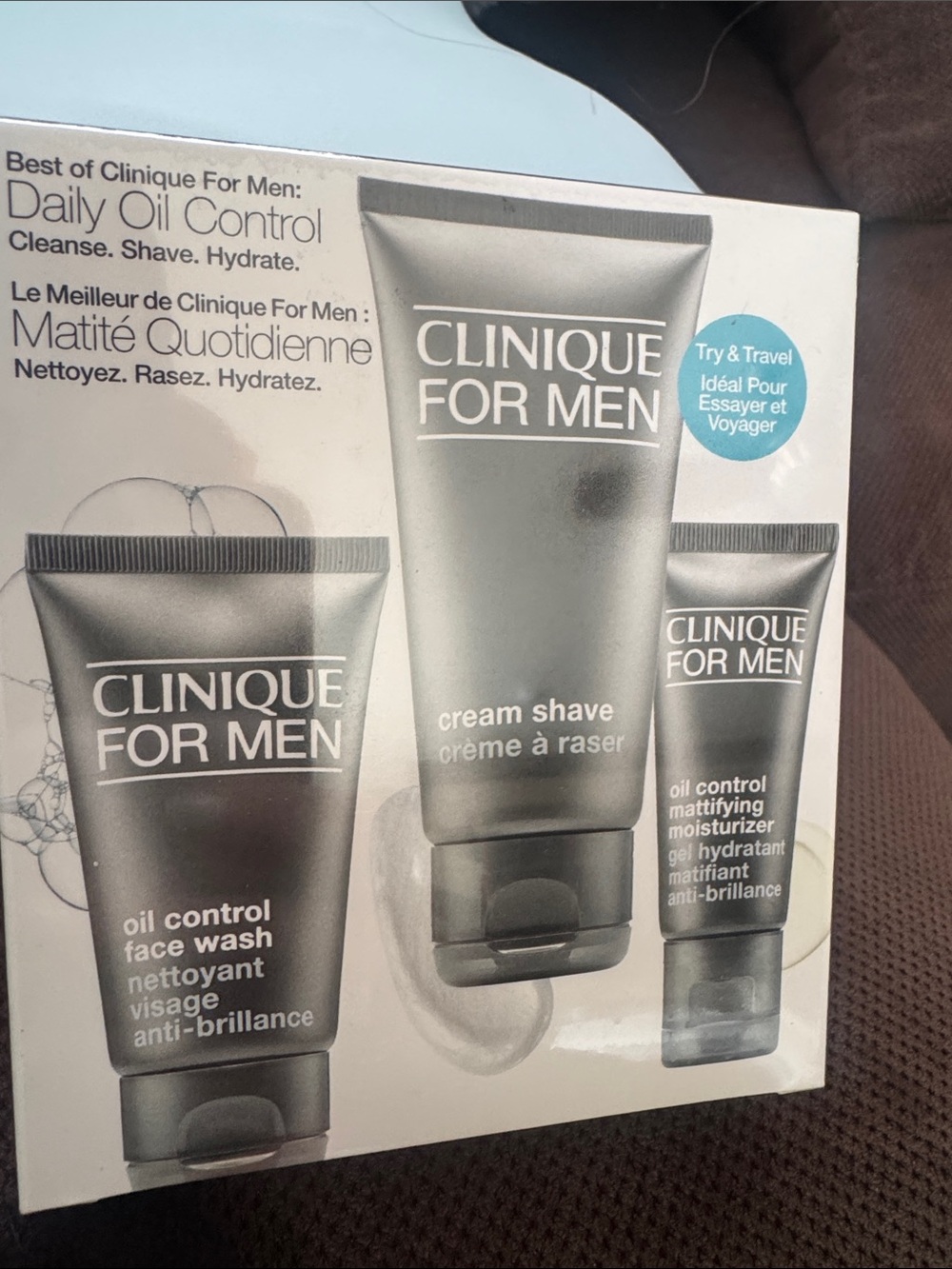 Clinique For Men Oil Control Shave & Skincare Trio - Gray